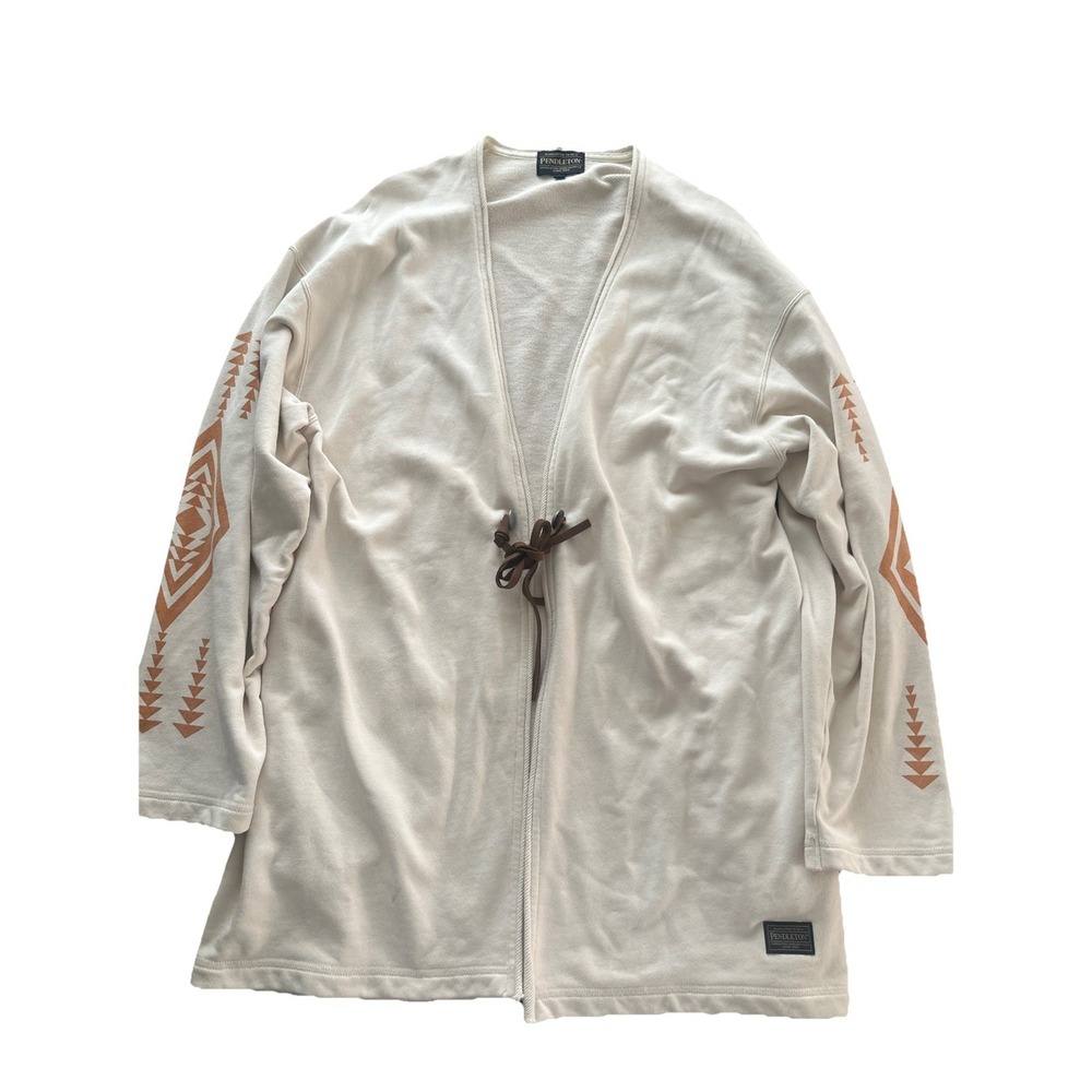 Pendleton Chief Joseph Aztec Southwest Tribal Cardigan Cotton Open Front Large